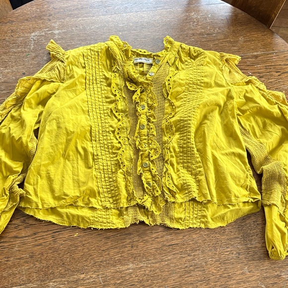 We the Free Masai Mar Cropped Blouse size Small - Picture 2 of 7